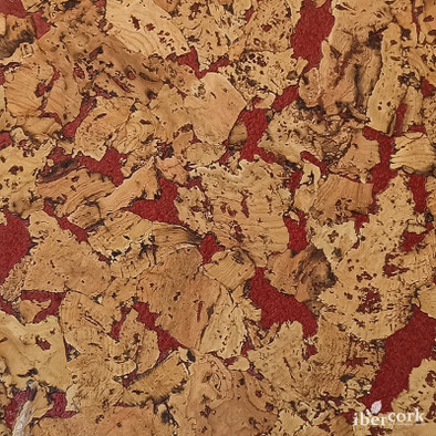 IberCork Лерида Рохо 600x300 Пробковые настенные покрытия в пластинах EasyCork клеевое соединение