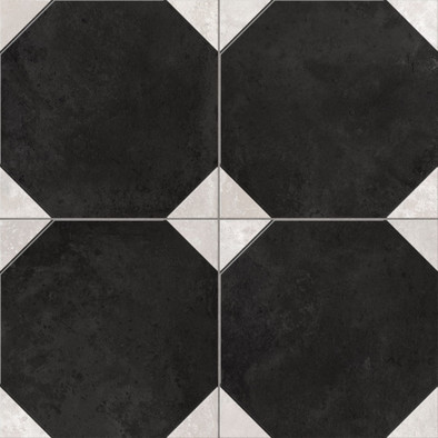 Керамогранит Rimini Black Pre-Cut 45x45 Etili Seramik Patchwork матовый напольная плитка n190307