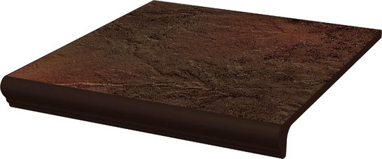 Ступень фронтальная Semir Brown Kapinos Stopnica Prosta 29.5х32.8 клинкер матовая Paradyz Ceramika