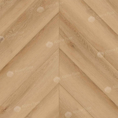 SPC ламинат Alpine Floor ECO 18-19 Дуб Самерсет Chevron 43 класс 600х127х5 мм (каменно-полимерный) с фаской