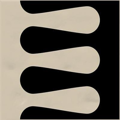 Декор Mitra Beige Negro Vives 20x20 глянцевый керамический