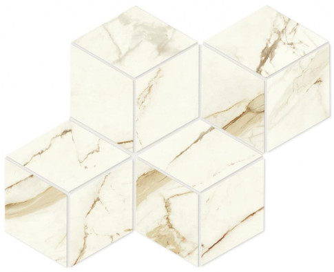 Мозаика Marvel Calacatta Imperiale Mos. Esagono Matt 30x35 керамогранитная