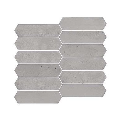 Керамогранит Concrete Mini Crayon Ash Grey (114860) 3,7х13,6 Wow глазурованный, матовый универсальный