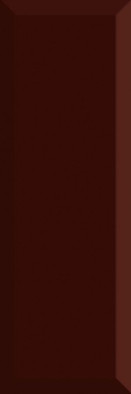 Настенная плитка Monocolor Biselado Brillo Marron 10x30 глянцевая керамическая