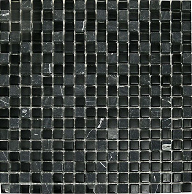 Мозаика HT500-2 стекло+камень 30x30 см глянцевая чип 15x15 мм, разноцветный