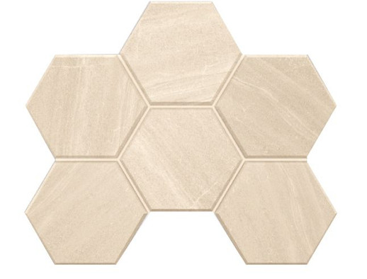 Мозаика GB01 Hexagon 25x28,5 керамогранит матовая, бежевый