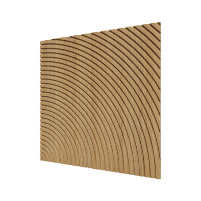 Стеновая квадратная панель Круги МДФ Ликорн Орех Светлый Ликорн мм (4 шт.)