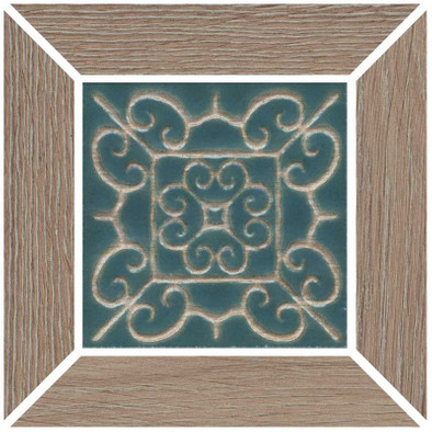 Декор ID158 Тровазо наборный коричневый тёмный матовый 13x13 Kerama Marazzi керамогранит