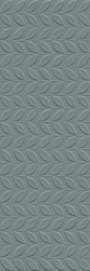Настенная плитка RA6R Vida Struttura Foglia 3D Azzurro Rett 30x90 Marazzi Ragno матовая керамическая УТ-00027991