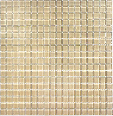 Мозаика Orro Mosaic Geologie 132 стекло 30х30 см глянцевая чип 15х15 мм, бежевый