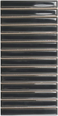 Настенная плитка Sb Ebony 12,5x25 Wow глянцевая, рельефная (структурированная) керамическая 128704