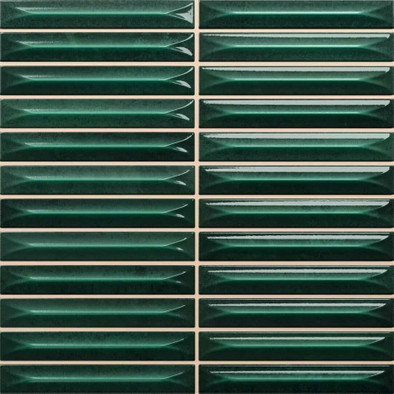 Настенная плитка Nairobi Arrow Green 20х20 Vilar Albaro Terre глянцевая, рельефная (структурированная) керамическая 78910075