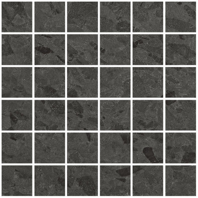 Мозаика Living Ceramics Eme Mosaic Anthracite Soft 30x30 керамогранит матовая чип 55х55 мм, черный LV11335
