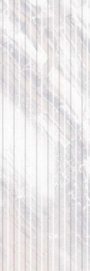 Настенная плитка 629 Eclipse Gray рельеф 29.5x89.5 Eurotile Ceramica глянцевая керамическая