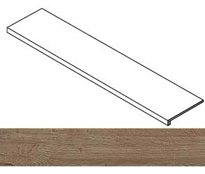 Ступень фронтальная Fusion Oak Rustic Scalino Frontale 33x120 керамогранит матовая Atlas Concorde 620070003280