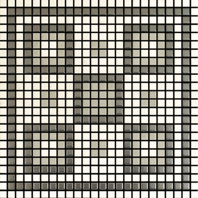 Мозаика Memoria Luce MEMOI02 керамика 30х30 см Appiani матовая чип 12х12 мм, бежевый, белый, серый