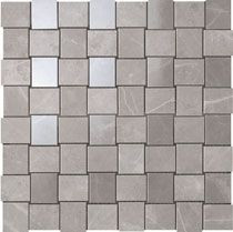 Мозаика Marvel  Grey Fleury Net Mosaic керамогранит 30.5х30.5 см глянцевая, бежевый