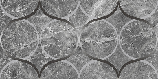 Декор Crystal Resonanse серый 30x60 Laparet глянцевая керамический