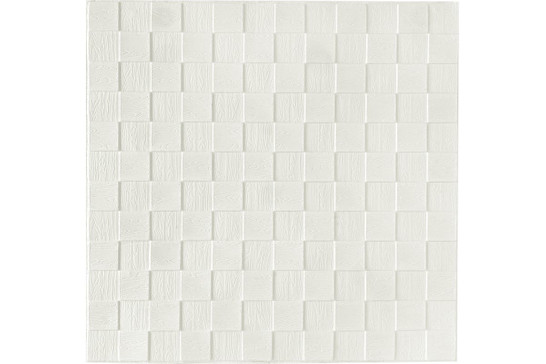 Комплект 3D панелей для стен Lako Decor Деревянная мозаика белый 700х700х6 мм (плитка пвх LVT) LKD-29-05-501-KO