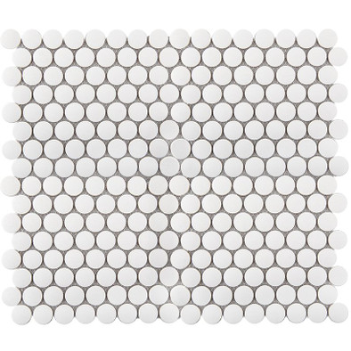 Мозаика Керамическая Penny Round White Antid. (JNK81011) 315х309х6