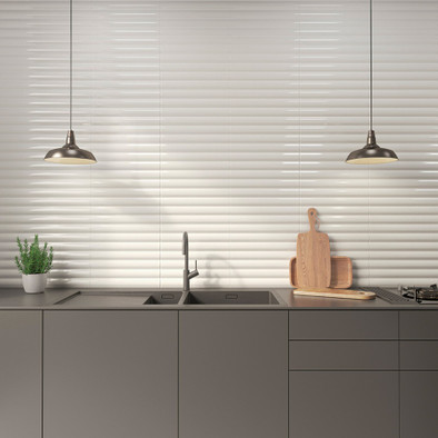 Настенная плитка Faces Dune White Gloss 5х40 Wow глянцевая керамическая 131798