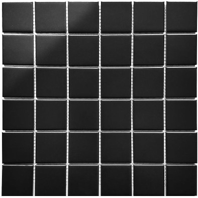 Мозаика Керамическая 48x48 Black Matt (WB73000) 306х306х6