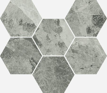 Декор Charme Extra Silver Mosaico Hexagon керамогранит фото Декор Charme Extra Silver Mosaico Hexagon керамогранит