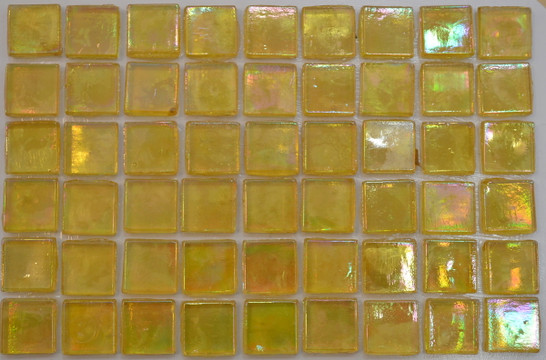 Мозаика Taurus-Lux-15 прокрашенная в массе стекло 32.7х32.7 см перламутровая чип 15х15 мм, желтый