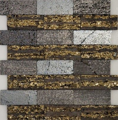 Мозаика Lava Stripe каменная 30x32