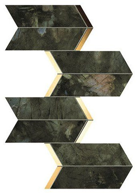 Декор Marvel Chevron Brasil Green-17x41,4 глянцевый керамический фото Декор Marvel Chevron Brasil Green-17x41,4 глянцевый керамический