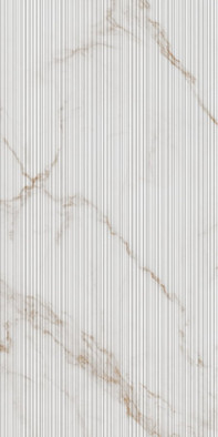 Настенная плитка Blanc Statuario Gold Code Ductile 60x120 Living Ceramics матовая, рельефная керамическая LV10066