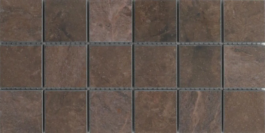 Мозаика Mk.Mixture1530RLp 15х30 керамогранит лаппатированная чип 5х5 мм, коричневый