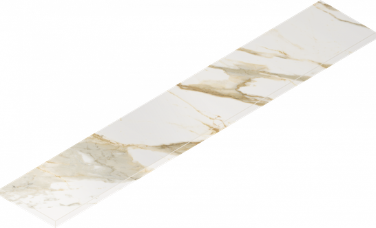 Ступень угловая Stellaris Calacatta Gold Scalino 33x160 Angolare Sx керамогранит матовая Italon 620070002631