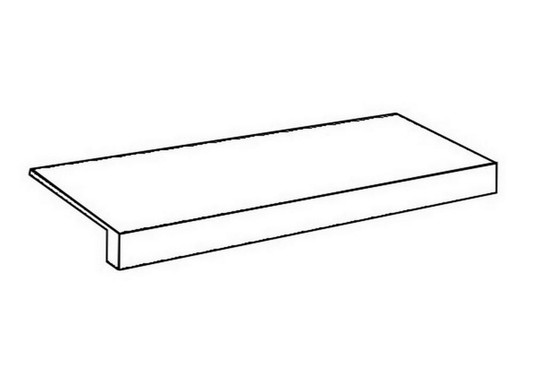 Ступень фронтальная Метрополис Абсолют Сильвер 33x120 керамогранит матовая 620070002176