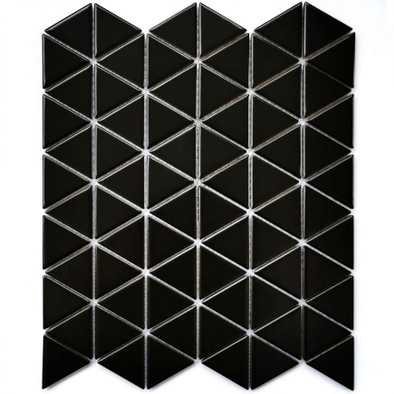 Мозаика Reno Black matt 3.9x4.5 керамическая 25.2x29.1