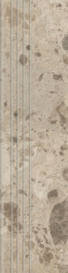 Ступень фронтальная K-2331/DGR/st01/300x1200x10 керамогранит антискользящая (grip), рельефная Kerranova Харизма