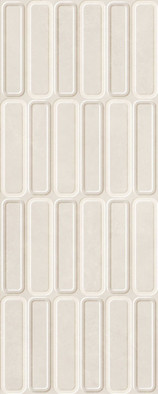 Настенная плитка Alure Oval Ivory 30х75 Cifre матовая, рельефная (структурированная) керамическая 78803455