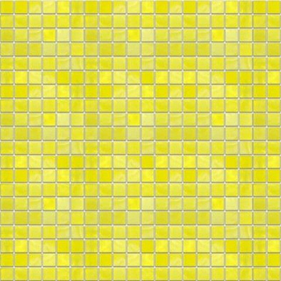Мозаика Taurus-4 прокрашенная в массе стекло 32.7х32.7 см матовая чип 15х15 мм, желтый
