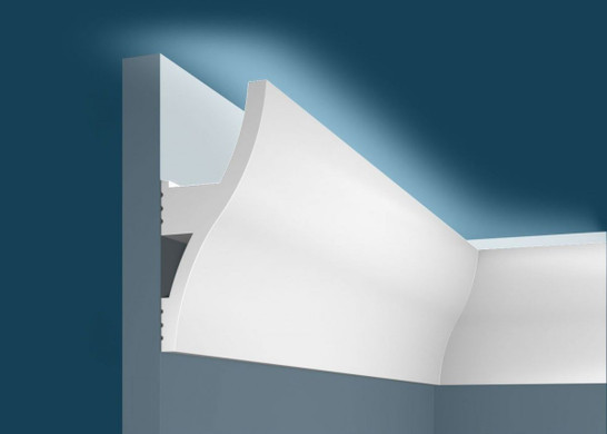 Cosca Карниз для скрытого освещения KX002, 120х53, 2000 мм, Экополимер/8