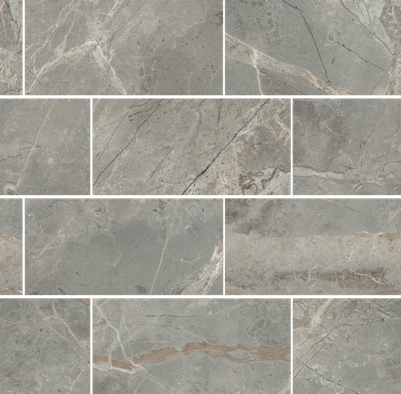 Мозаика Etoile Gris Glo 6 mm Mur 7,5x15 (761814) керамогранит 30х30 см полированная, серый