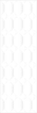 Настенная плитка Satin White Hexa 30х90 Gravita матовая, рельефная (структурированная) керамическая 78801854