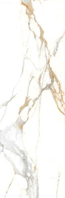 Керамогранит Statuario Gold Polished 80х240х15 Adicon Slab 2400 полированный универсальная плитка ADI84198