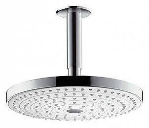 Верхний душ 240 2jet Hansgrohe Raindance Select S, с потолочным подсоединением, белый/хром фото Верхний душ 240 2jet Hansgrohe Raindance Select S, с потолочным подсоединением, белый/хром