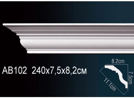 Перфект Карниз потолочный гладкий AB102F