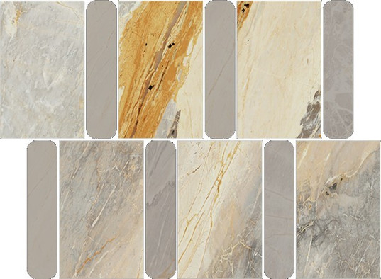Мозаика Italon Aura Sky Mosaico Argan керамогранит 26.9х36.8 см матовая бежевый, серый 600110001163