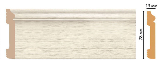 Плинтус напольный D005-1070 ДМ Decomaster (79х13х2400 мм) 