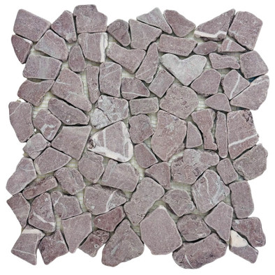 Мозаика Marble Mosaic Flat Stone Red мрамор 30х30 см матовая красный