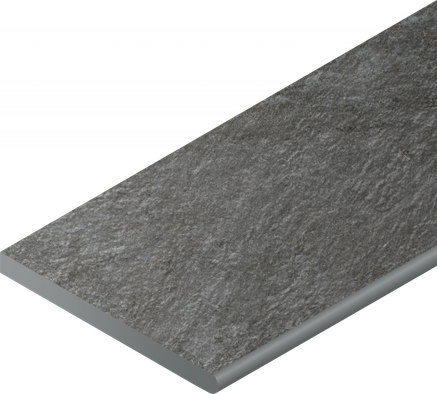 Керамогранит Magma Graphite Bordo 30x120 Round Dx Italon x2 структурированный бортик закругленный правый 620090001323