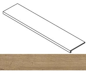 Ступень фронтальная Fusion Oak Golden Scalino Frontale 33x120 керамогранит матовая Atlas Concorde 620070003279