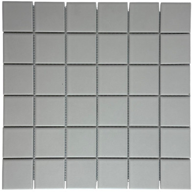 Мозаика Marble Mosaic Fullbody White керамика 30.6х30.6 см матовая чип 48х48 мм белый, серый